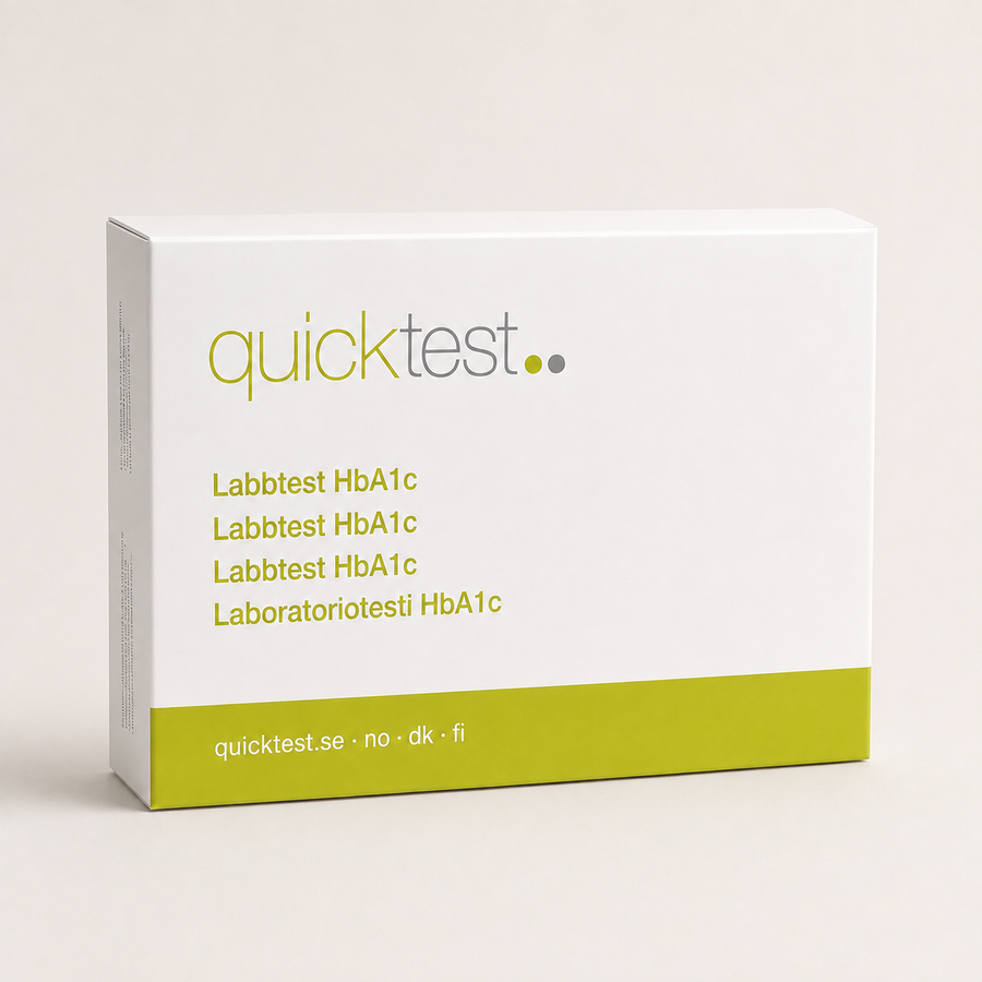 HbA1c test – bloedsuikerspiegel op lange termijn – Quicktest laboratoriumtest, verpakking