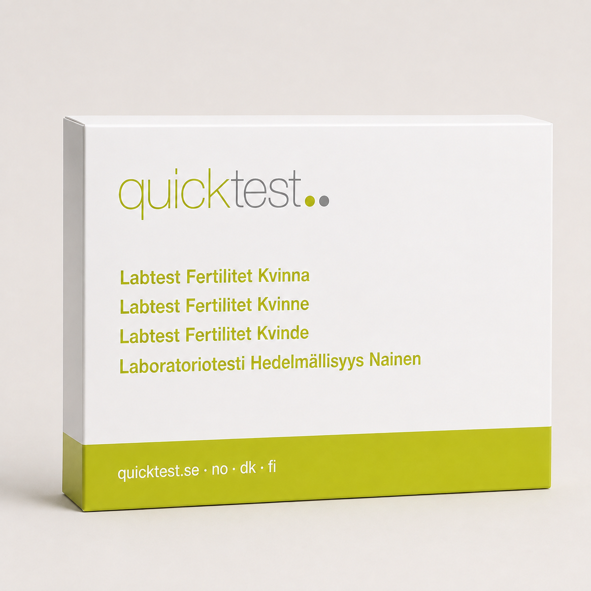 Fertilitetstest Komplett – Quicktest labbtest, förpackning