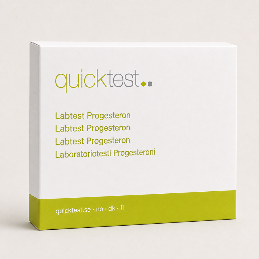 Progesterontest – Quicktest labbtest, förpackning