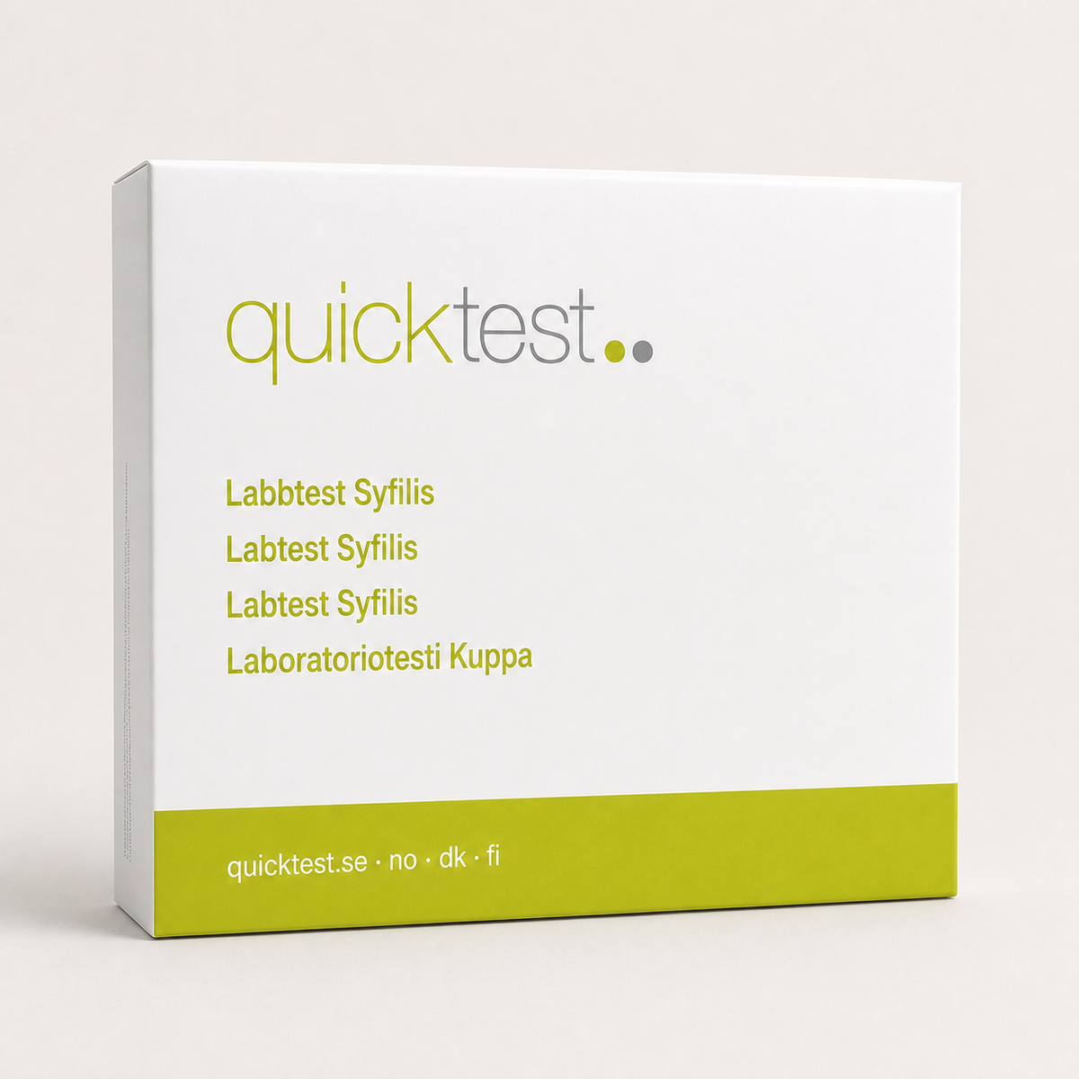 Syfilistest – Labbprofil – Quicktest labbtest, förpackning