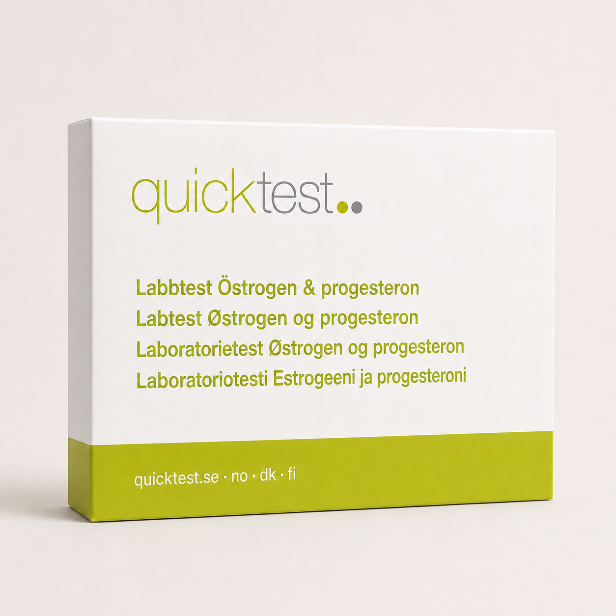 Östrogen- & Progesterontest – Quicktest labbtest, förpackning
