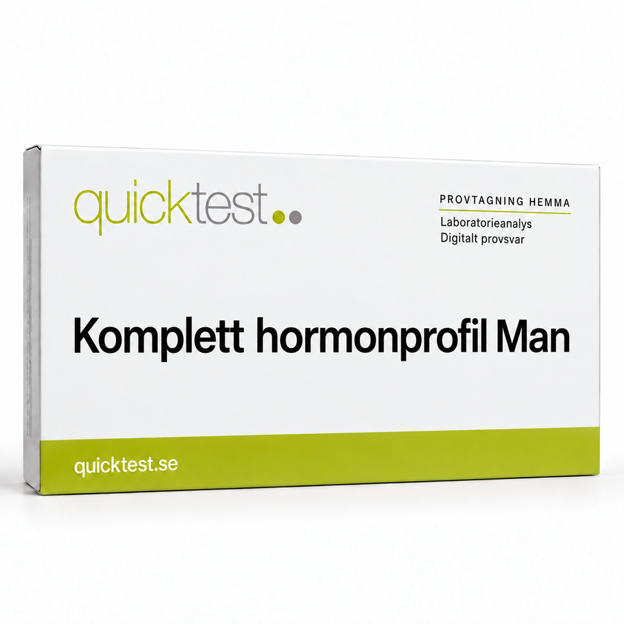 Quicktest Komplett hormonprofil Man – svensk produktbild