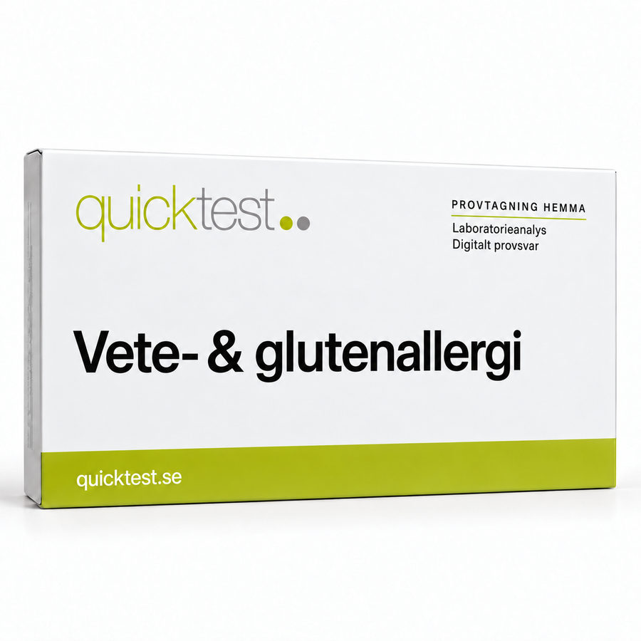 Quicktest Vete- & glutenallergi – svensk produktbild