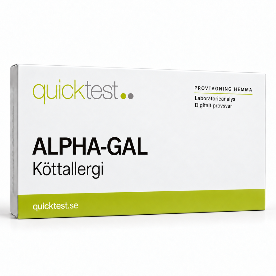 Quicktest ALPHA-GAL – Köttallergi – svensk produktbild
