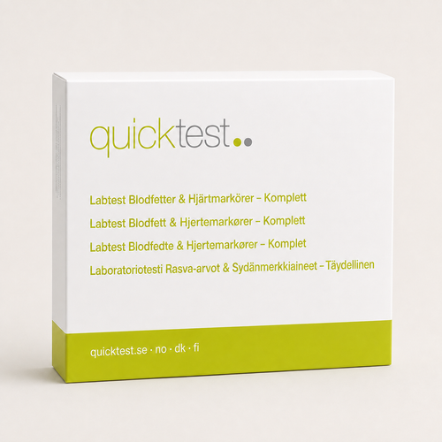 Hjärt- & kärltest Stor – Quicktest labbtest, förpackning