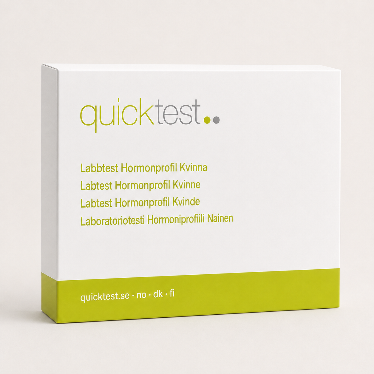 Hormontest för kvinnor – Komplett hormonprofil – Quicktest labbtest, förpackning