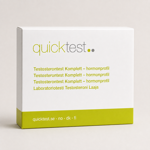 Hormontest för män – Komplett hormonprofil – Quicktest labbtest, förpackning