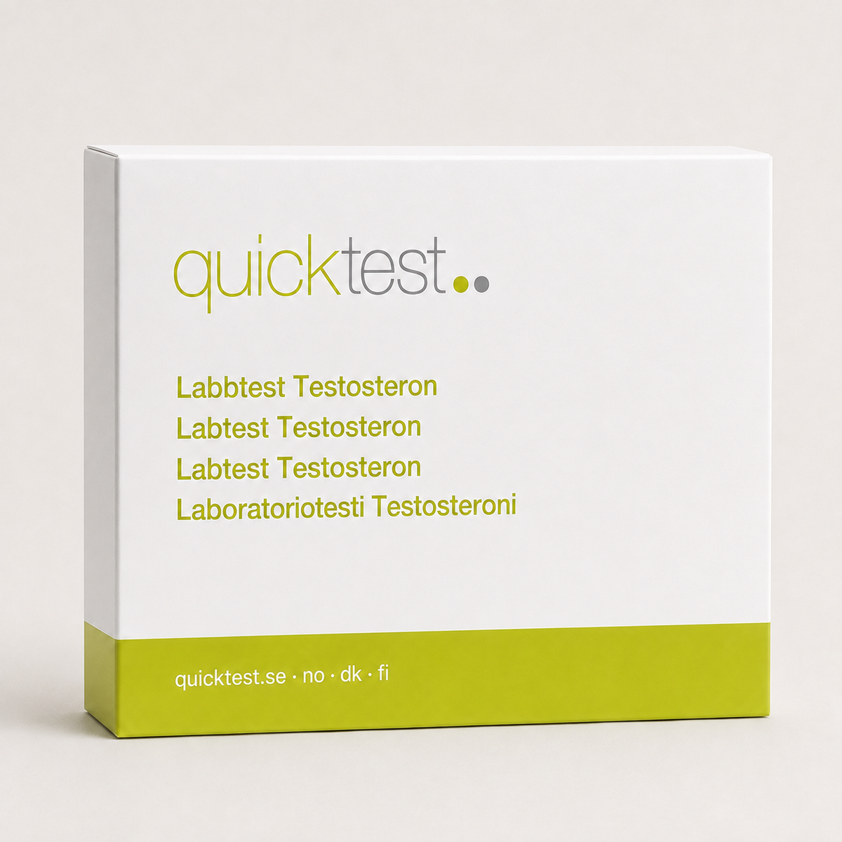 Testosterontest – Quicktest labbtest, förpackning