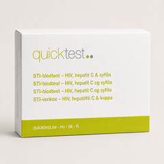 Könssjukdomstest Stor – HIV, hepatit C & syfilis – Labbprofil – Quicktest labbtest, förpackning