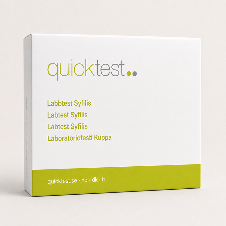 Quicktest Syfilistest – Labbprofil – förpackning för labbtest hemma