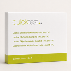 Sköldkörteltest Stor – TSH, fT3, fT4 & TPO – Quicktest labbtest, förpackning