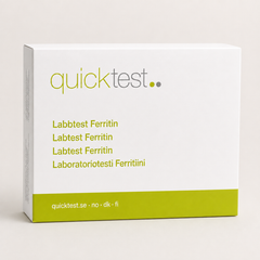 Ferritintest – järndepå – Quicktest labbtest, förpackning
