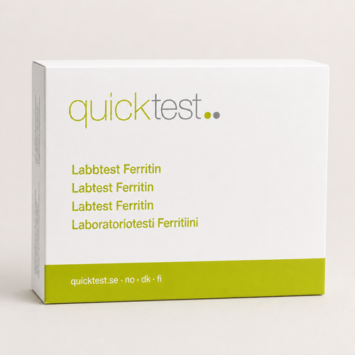 Ferritintest – järndepå – Quicktest labbtest, förpackning