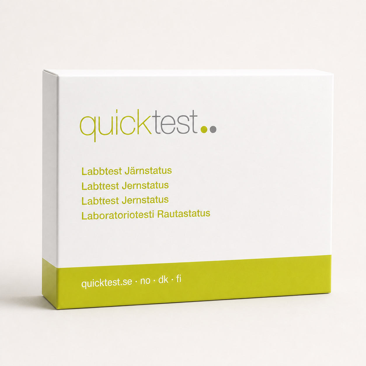 Järnstatus Komplett – Quicktest labbtest, förpackning