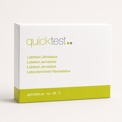 Järnstatus Komplett – Quicktest labbtest, förpackning