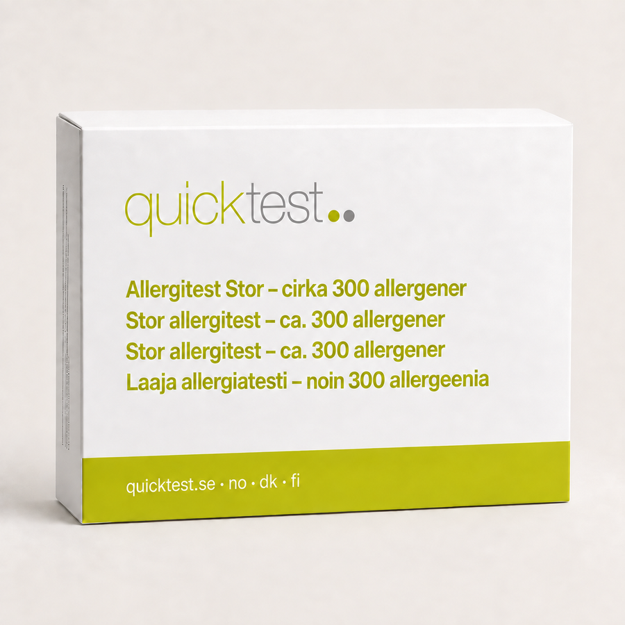 Quicktest Allergitest Stor – ALEX3-labbtest för cirka 300 allergener hemma