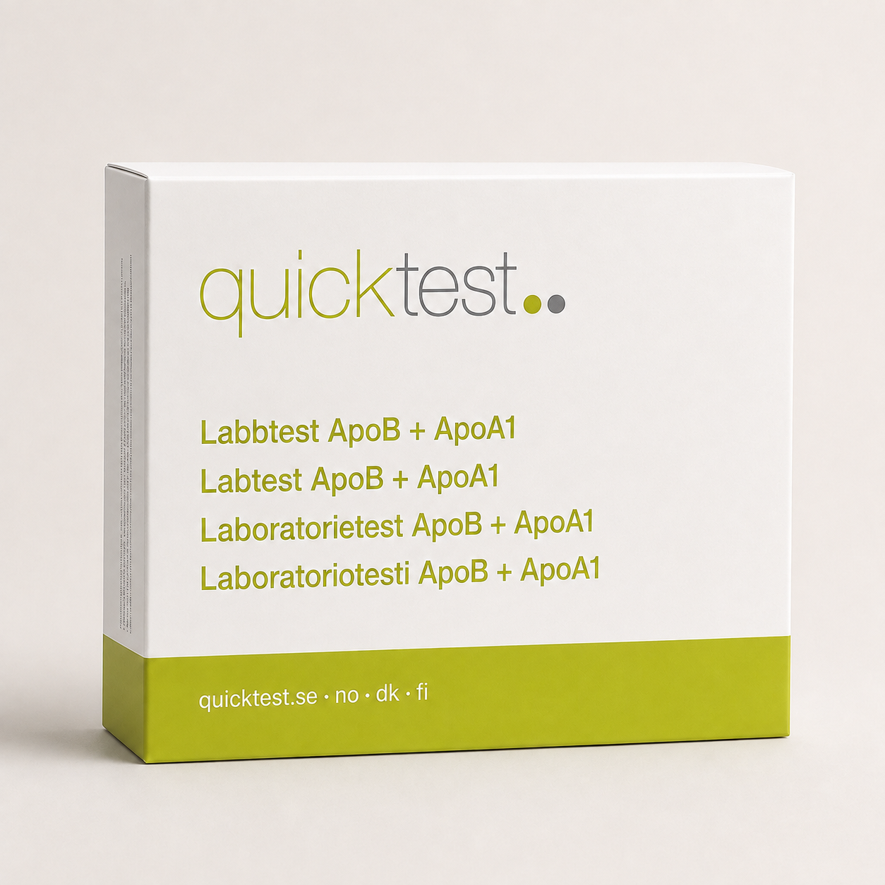 ApoB + ApoA1 + kvot – Quicktest labbtest, förpackning