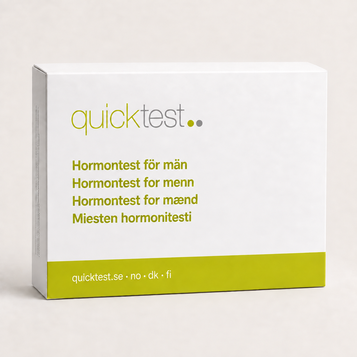 Quicktest Hormontest för män – förpackning för labbtest hemma