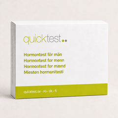 Quicktest Hormontest för män – förpackning för labbtest hemma