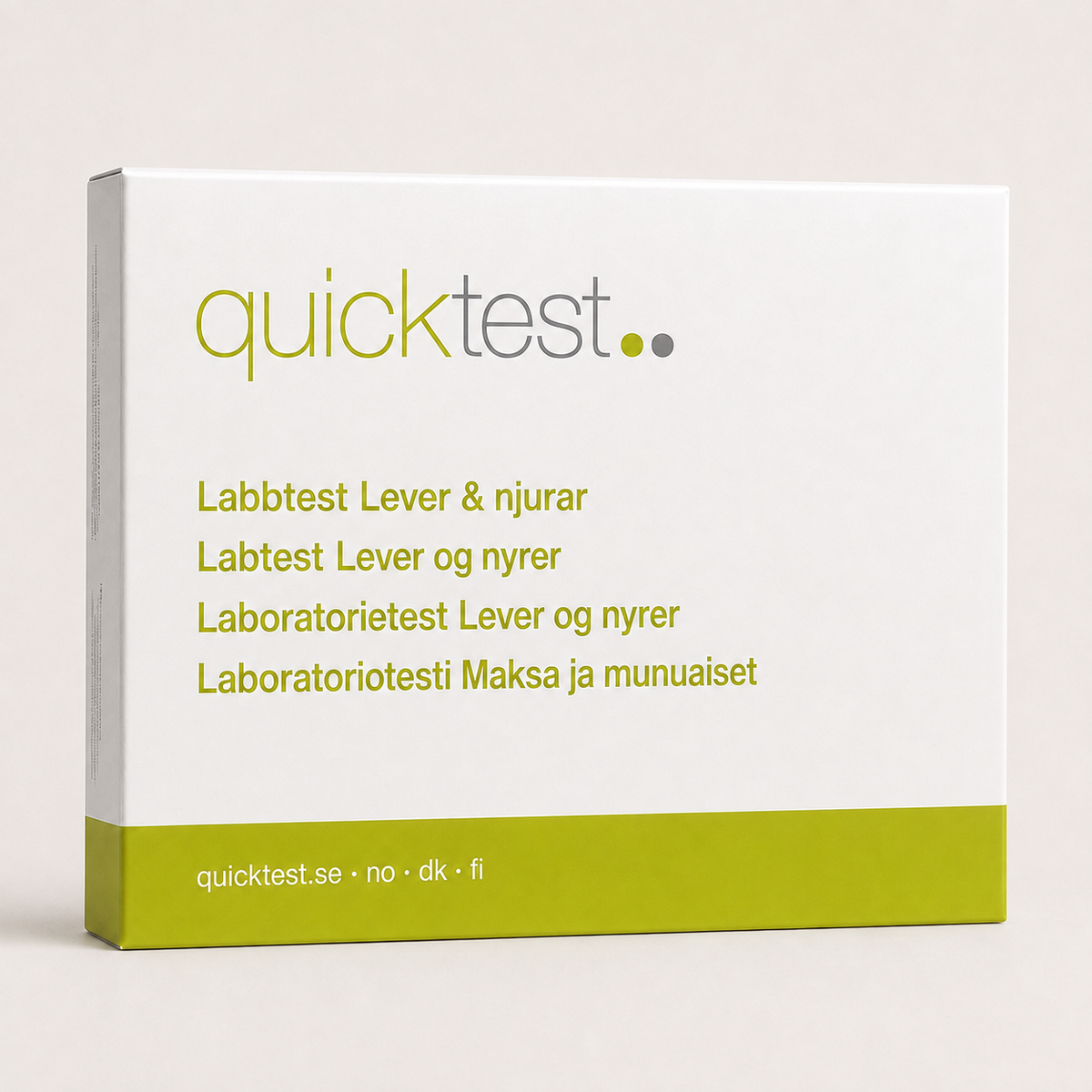 Lever- & Njurtest – Quicktest labbtest, förpackning