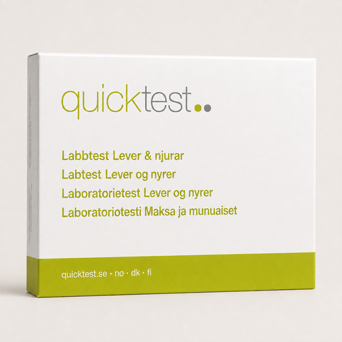 Lever- & Njurtest – Quicktest labbtest, förpackning