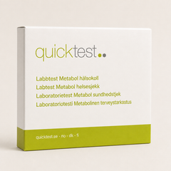 Metabol hälsokoll – Quicktest labbtest, förpackning