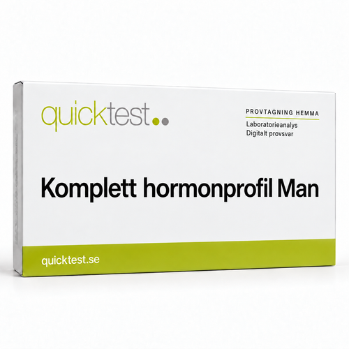 Quicktest Komplett hormonprofil Man – svensk produktbild