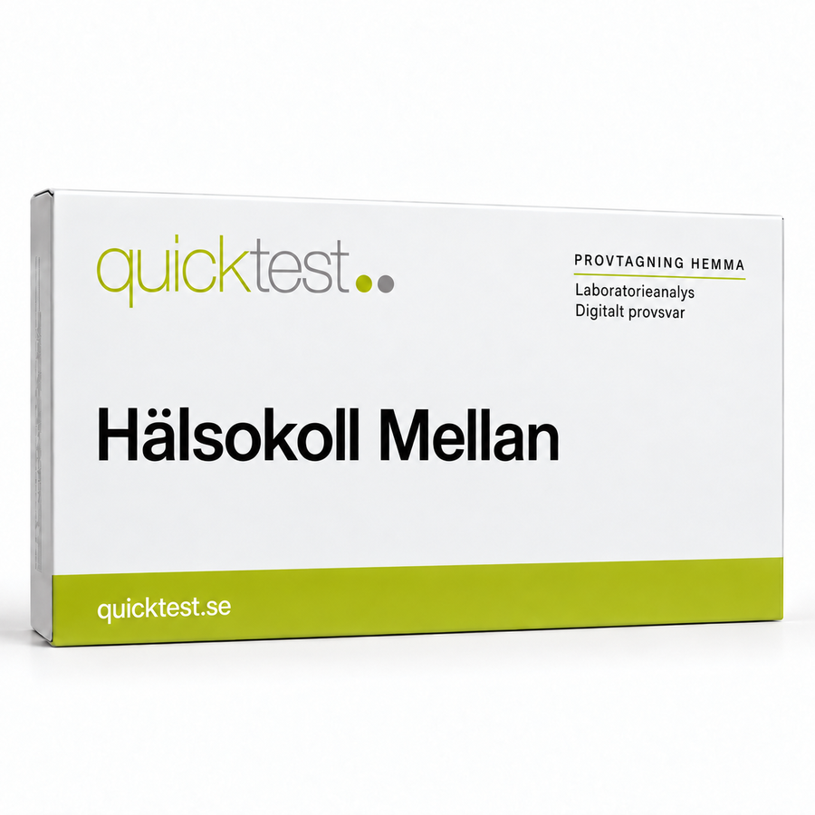 Quicktest Hälsokoll Mellan – svensk produktbild