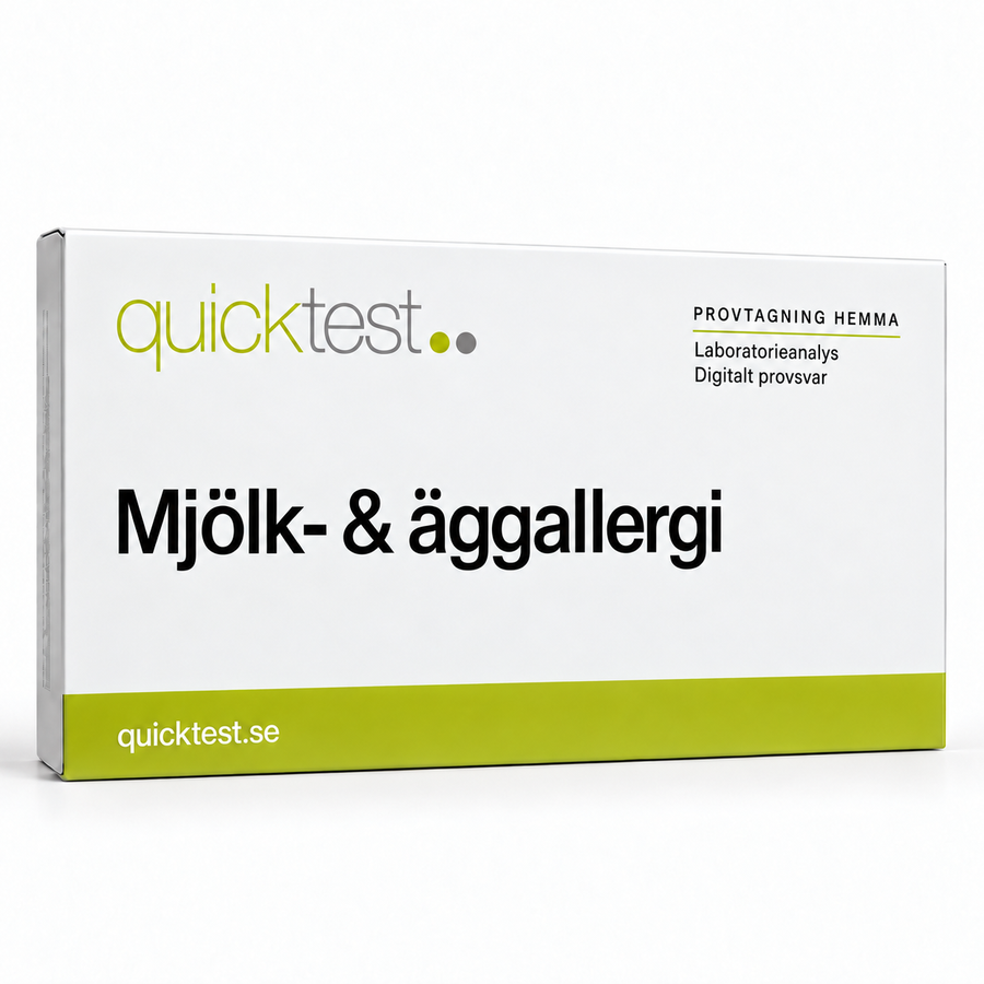 Quicktest Mjölk- & äggallergi – svensk produktbild