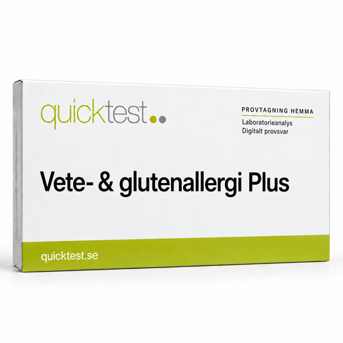 Quicktest Vete- & glutenallergi Plus – svensk produktbild