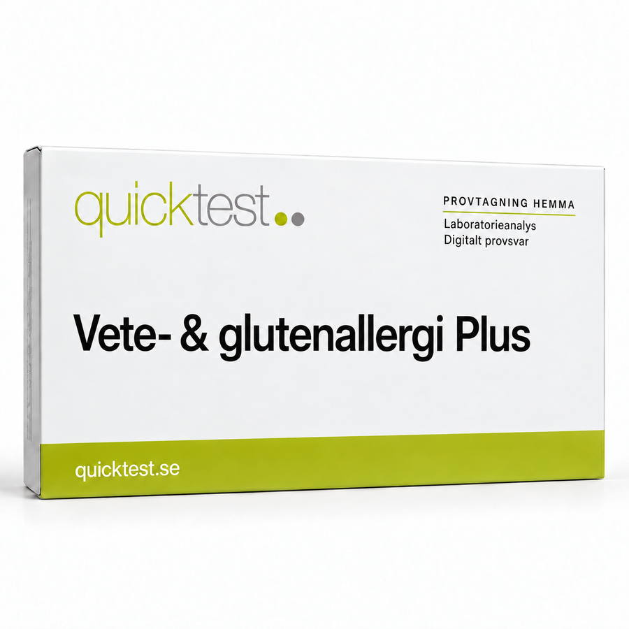 Quicktest Vete- & glutenallergi Plus – svensk produktbild