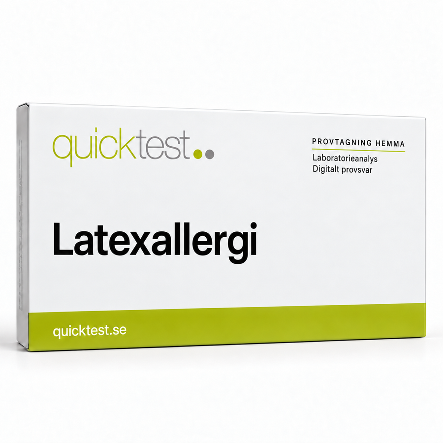 Quicktest Latexallergi – svensk produktbild