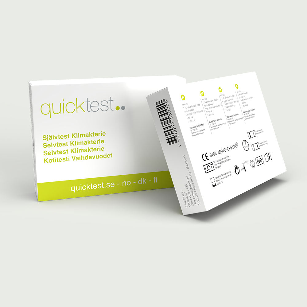 Klimakterietest – Självtest (2-pack) i 3-i-1 Paket – Kvinnohälsa från Quicktest