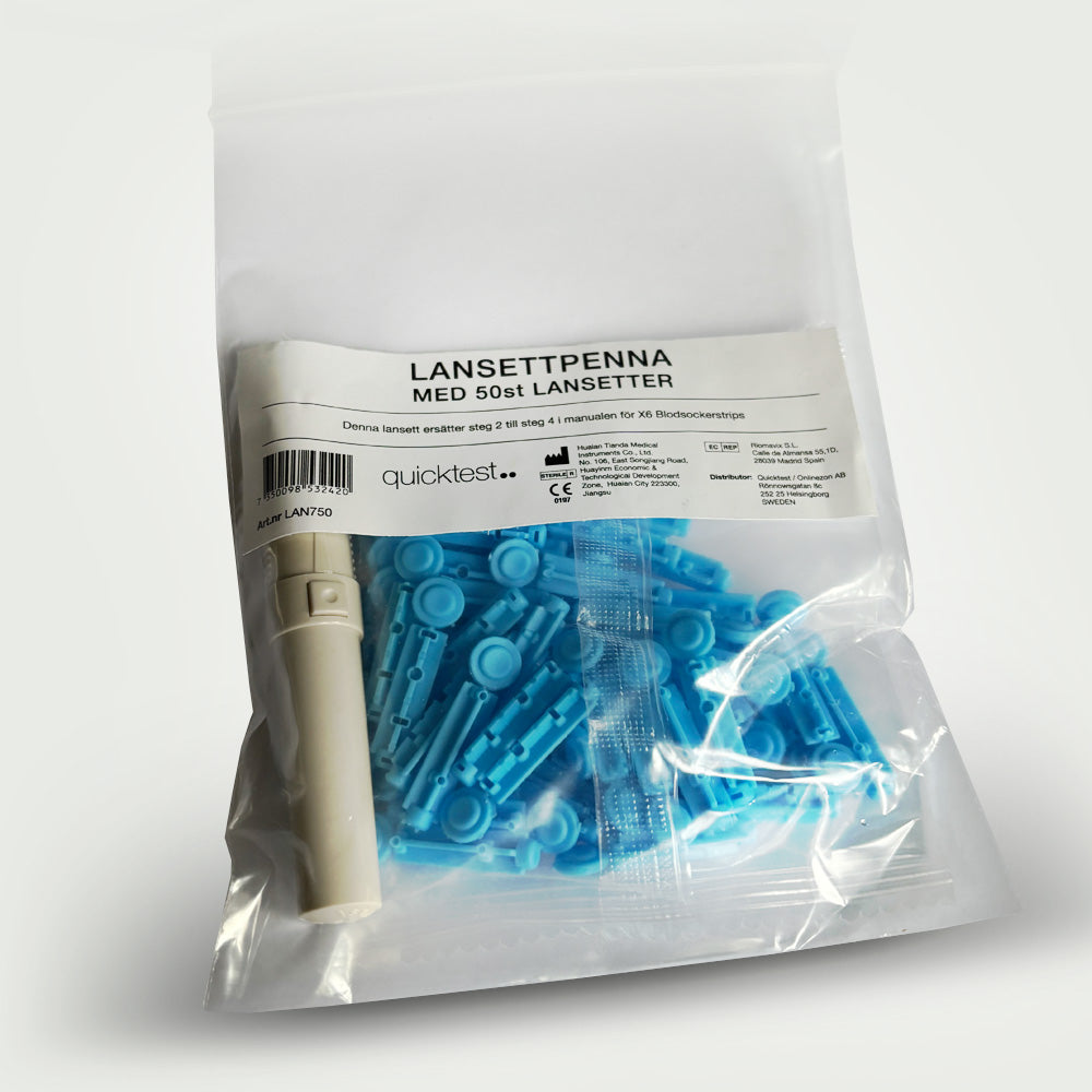 Lansettpenna inkl 50 lansettnålar