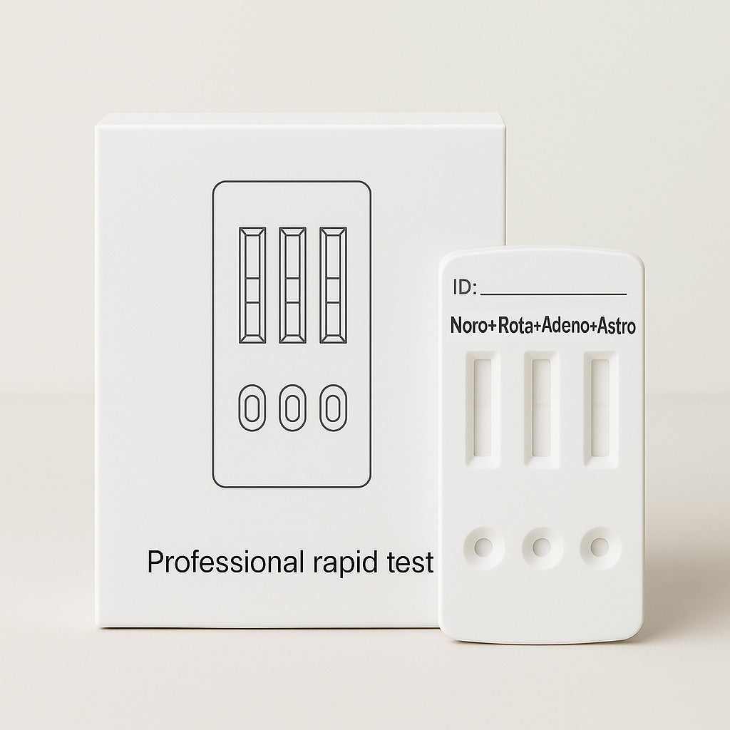 Norovirus + Rotavirus + Adenovirus + Astrovirus Kombinationstest 10-pack – Professionellt bruk
