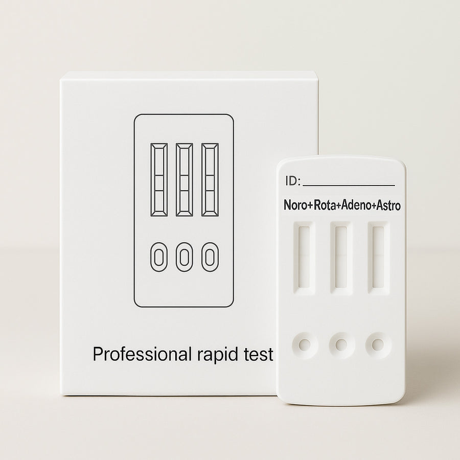 Norovirus + Rotavirus + Adenovirus + Astrovirus Kombinationstest 10-pack – Professionellt bruk