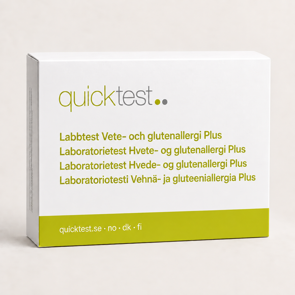 Vete- & glutenallergi Plus Labbtest - Provtagning Hemma